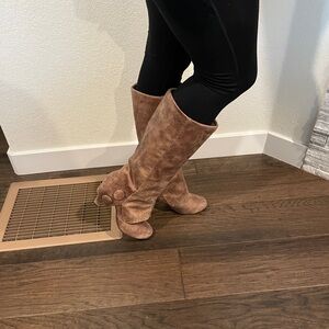 Not Rated Tan Heeled Boots